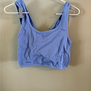 Aeropostale Blue Ribbed Sports Bra